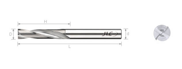 Carbide Flat High Speed Drill ( Aluminum ) - 2 Flutes